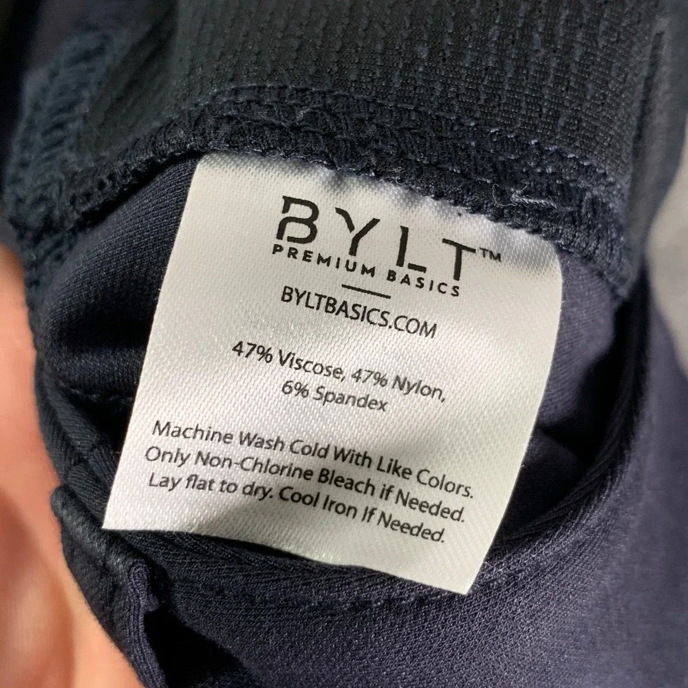 BYLT Everday Pant 2.0 Men Small Navy Blue Stretch Athleisure Chino Performance